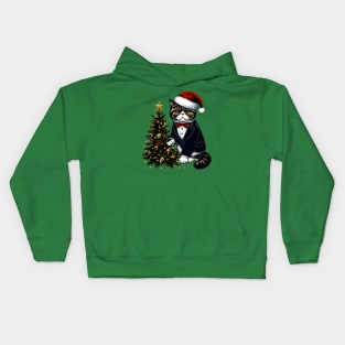 Exotic Shorthair Cat Christmas Kids Hoodie